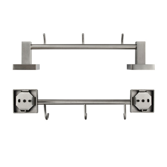 Вешалка с тремя с крючками прямая, 87204, GFmark, сатин, Санакс