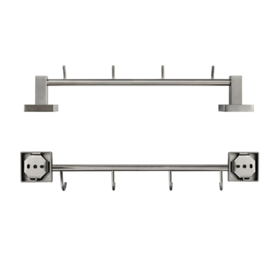 Вешалка с четырьмя с крючками прямая, 87205, GFmark, сатин, Санакс