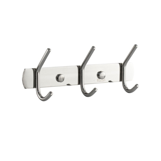 Вешалка с тремя двойными крючками прямая, 572-3, BRIMIX, хром, Санакс
