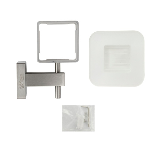 Мыльница стеклянная с креплением к стене, сатин, 87004, GFmark, Санакс