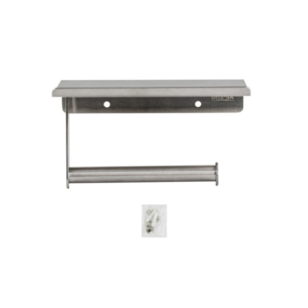 Держатель туалетной бумаги с полочкой, 79924, сатин, BRIMIX, Санакс