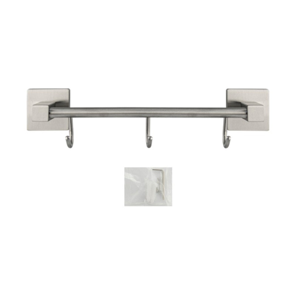 Вешалка с тремя с крючками прямая, 87204, GFmark, сатин, Санакс