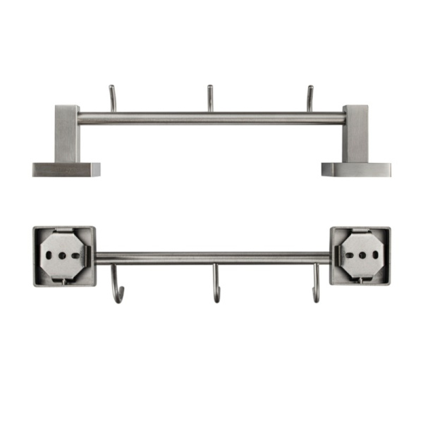 Вешалка с тремя с крючками прямая, 87204, GFmark, сатин, Санакс