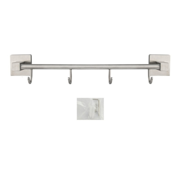 Вешалка с четырьмя с крючками прямая, 87205, GFmark, сатин, Санакс