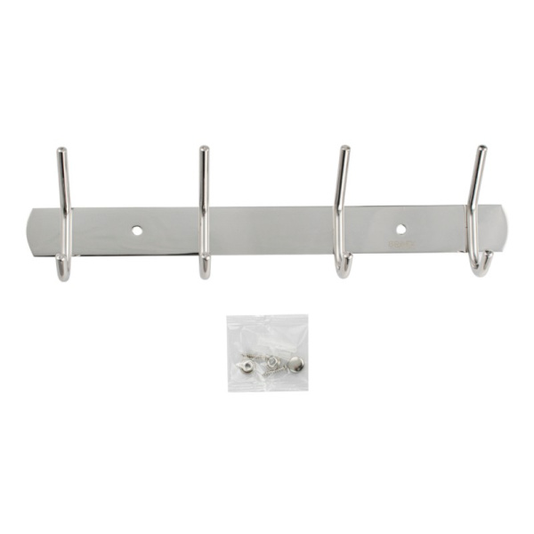 Вешалка с четырьмя двойными крючками прямая, 572-4, BRIMIX, хром, Санакс