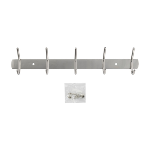 Вешалка с пятью двойными крючками прямая, 572-5, BRIMIX, хром, Санакс