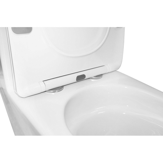 Унитаз-компакт Azario  Аванти безободковый моноблок, AZ-6203, система смыва Tornado, универсальный выпуск, двухрежимная арматура, нижний  подвод, сиденье с микролифтом