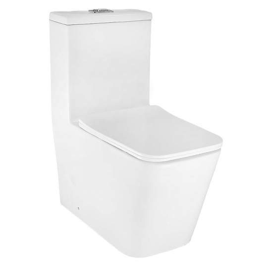 Унитаз-компакт Azario  Аванти безободковый моноблок, AZ-6203, система смыва Tornado, универсальный выпуск, двухрежимная арматура, нижний  подвод, сиденье с микролифтом