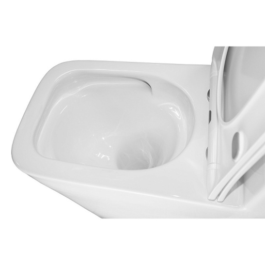 Унитаз-компакт Azario  Аванти безободковый моноблок, AZ-6203, система смыва Tornado, универсальный выпуск, двухрежимная арматура, нижний  подвод, сиденье с микролифтом