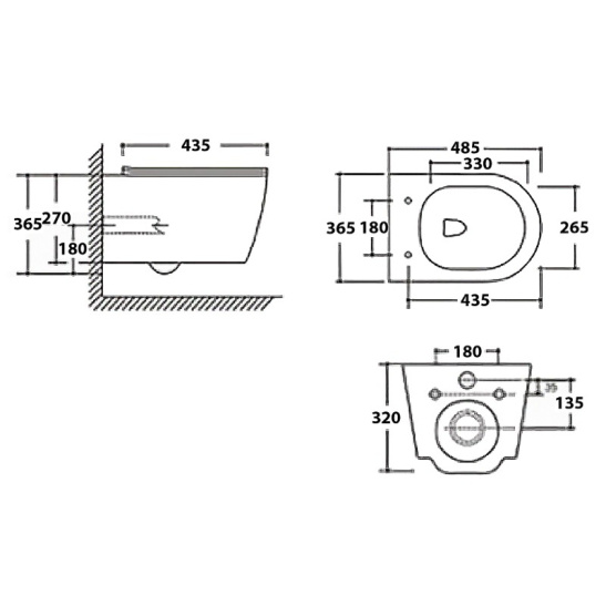 Сет AZARIO NEW-TS 1 инсталляция + Azario UNO подвесной безободковый унитаз с сиденьем микролифт (AZ-TS006T+AZ-2380) без клавиши