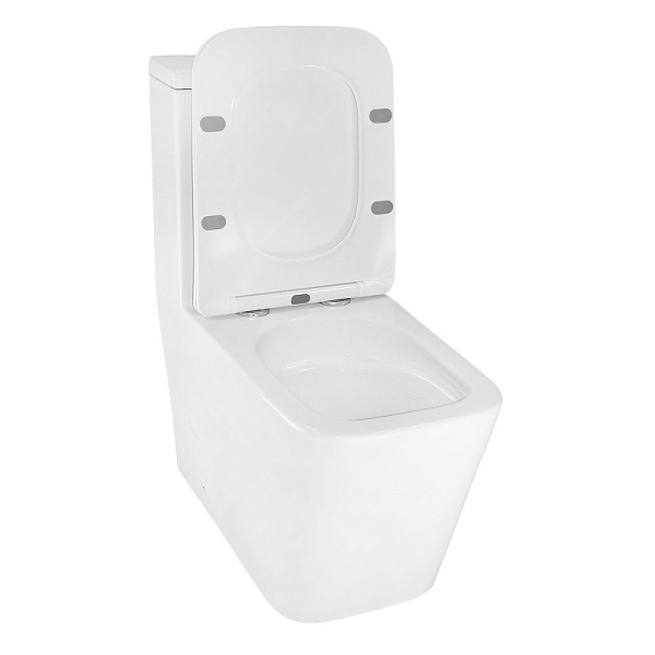 Унитаз-компакт Azario  Avanti безободковый моноблок, AZ-6203, система смыва Tornado, универсальный выпуск, двухрежимная арматура, нижний  подвод, сиденье с микролифтом