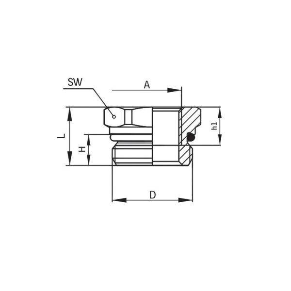Переходник (фитинг) M22X1,5C-M16X1,5  D2532 (Camozzi/Камоцци)