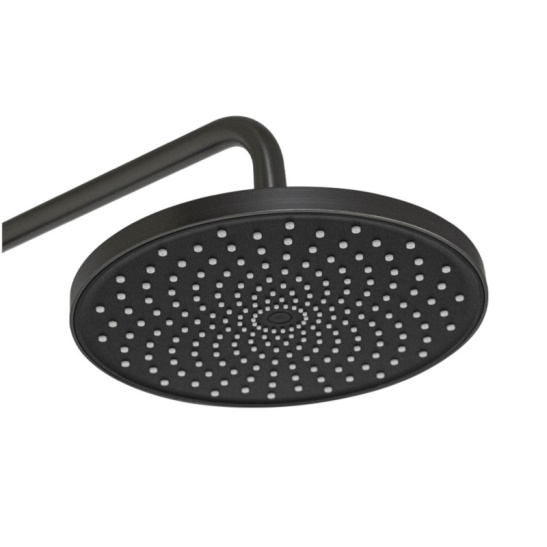 Стойка душевая тропический душ, с двумя лейками, с термостатом, графит, 3107-G, GFmark, Санакс