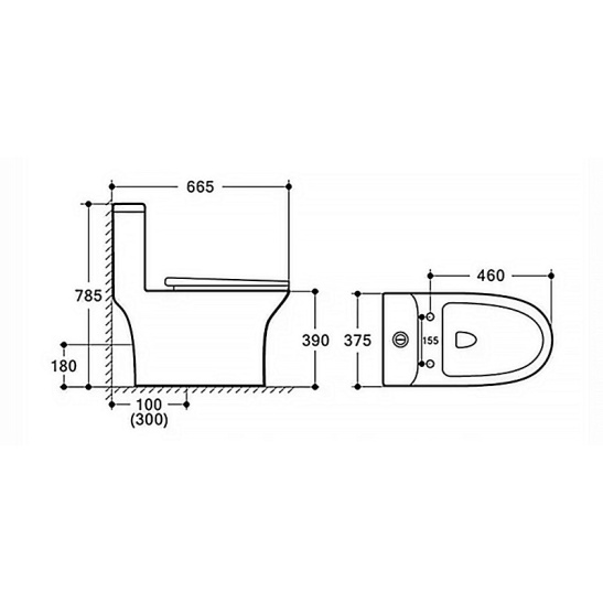Унитаз-компакт Azario  Sente безободковый моноблок с функцией биде, AZ-8614B универсальный выпуск, двухрежимная арматура, нижний  подвод, сиденье