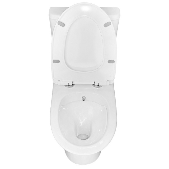 Унитаз-компакт Azario  Sente безободковый моноблок с функцией биде, AZ-8614B универсальный выпуск, двухрежимная арматура, нижний  подвод, сиденье