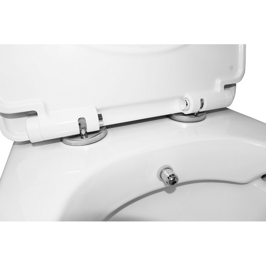 Унитаз-компакт Azario  Sente безободковый моноблок с функцией биде, AZ-8614B универсальный выпуск, двухрежимная арматура, нижний  подвод, сиденье