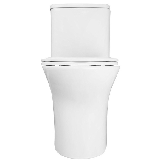 Унитаз-компакт Azario  Sente безободковый моноблок с функцией биде, AZ-8614B универсальный выпуск, двухрежимная арматура, нижний  подвод, сиденье