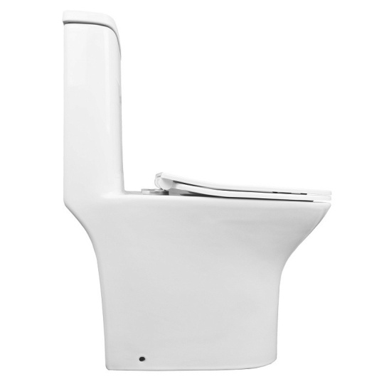 Унитаз-компакт Azario  Sente безободковый моноблок с функцией биде, AZ-8614B универсальный выпуск, двухрежимная арматура, нижний  подвод, сиденье