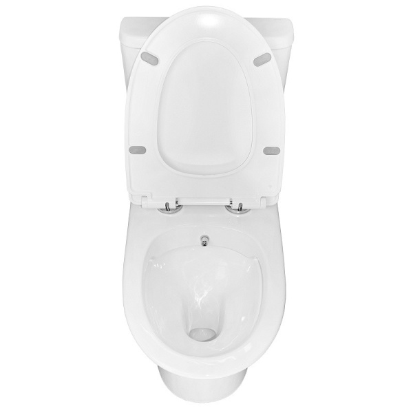 Унитаз-компакт Azario  Sente безободковый моноблок с функцией биде, AZ-8614B универсальный выпуск, двухрежимная арматура, нижний  подвод, сиденье