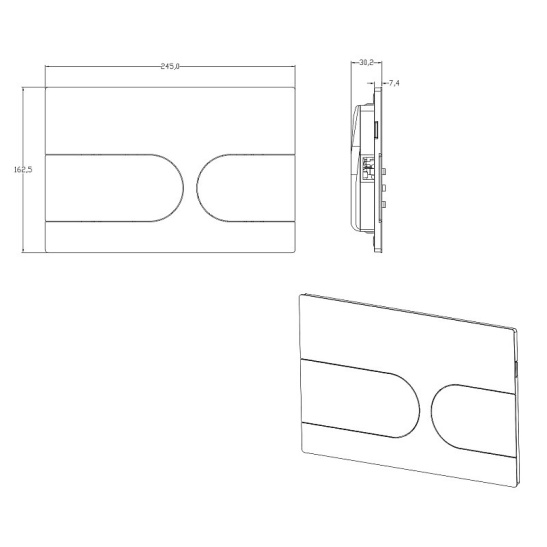 Сет AZARIO NEW-TS 1 инсталляция + Azario TREVI смыв Торнадо скрытое подвесной безободковый унитаз с сиденьем микролифт + кнопка AZARIO NEW-TS мех, дв. смыв, овальные кнопки, нерж. сталь 304, серый матовый (AZ-TS006T+AZ-0093UQ3+AZ-SS-001-BR)