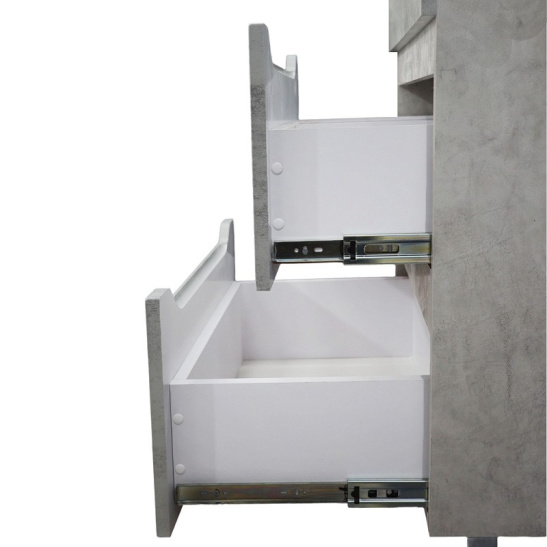 Комплект "Florena 60 напольная (арт. CS00105569)" (тумба+умывальник Monte Neo 60) 810x610x470 мм, пленка ПВХ, светлый бетон 