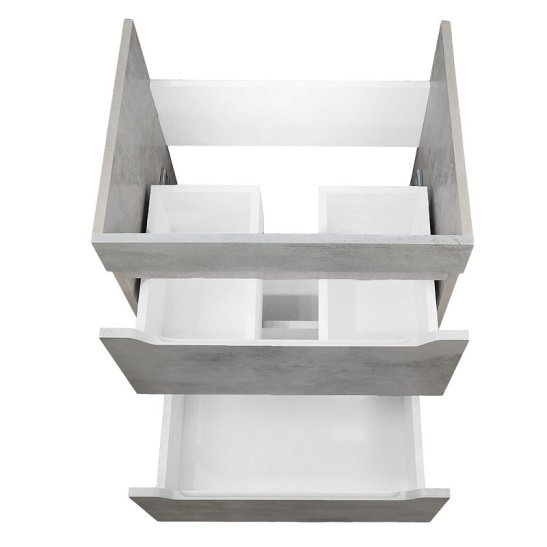 Комплект "Florena 60 напольная (арт. CS00105569)" (тумба+умывальник Monte Neo 60) 810x610x470 мм, пленка ПВХ, светлый бетон 