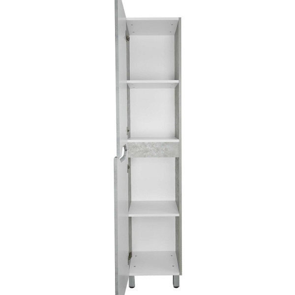 Пенал "Florena 360 левый (арт. CS00087005)" 1800x360x300 мм, пленка ПВХ, светлый бетон 