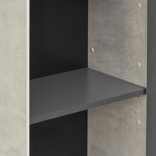 Шкаф "Сохо подвесной (арт. 1A258403AJ9A0)" 800x350x250 мм, пленка ПВХ, слэйт/галька серая, ГОСТ 16371-93