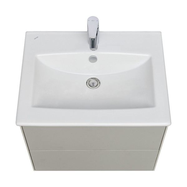 Комплект "Сохо 60" (тумба+умывальник Элина 60) 472x600x468 мм, пленка ПВХ, слэйт/галька серая