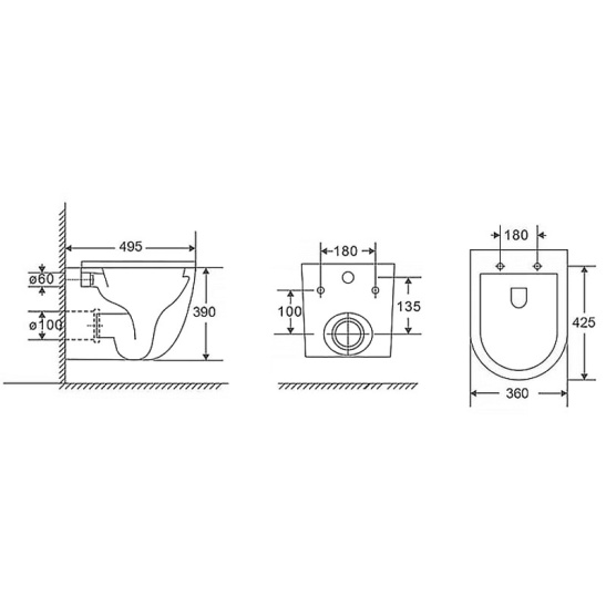 Сет AZARIO NEW-TS 1 инсталляция + Azario TREVI смыв Торнадо скрытое подвесной безободковый унитаз с сиденьем микролифт (AZ-TS006T+AZ-0093UQ3) без клавиши