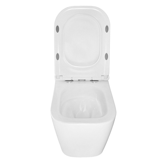 Сет AZARIO NEW-TS 1 инсталляция + Azario ESCONDA смыв Торнадо скрытое подвесной безободковый унитаз с быстросъемным сиденьем микролифт+кнопка AZARIO NEW-TS мех, дв. смыв, квадрат. кнопки, ABS пластик, хром (AZ-TS006T+AZ-2805E+AZ-ABS-002-CH)