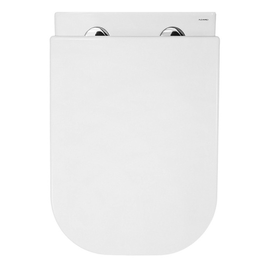 Сет AZARIO NEW-TS 1 инсталляция + Azario ESCONDA смыв Торнадо скрытое подвесной безободковый унитаз с быстросъемным сиденьем микролифт+кнопка AZARIO NEW-TS мех, дв. смыв, квадрат. кнопки, ABS пластик, хром (AZ-TS006T+AZ-2805E+AZ-ABS-002-CH)