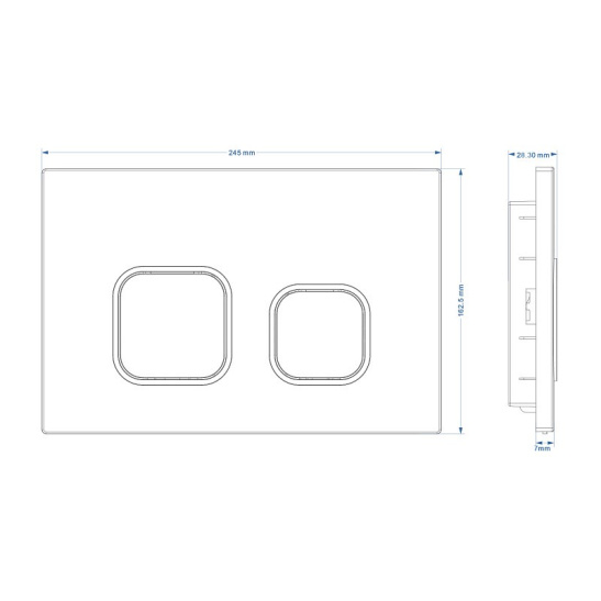 Сет AZARIO NEW-TS 1 инсталляция + Azario ESCONDA смыв Торнадо скрытое подвесной безободковый унитаз с быстросъемным сиденьем микролифт+кнопка AZARIO NEW-TS мех, дв. смыв, квадрат. кнопки, ABS пластик, хром (AZ-TS006T+AZ-2805E+AZ-ABS-002-CH)