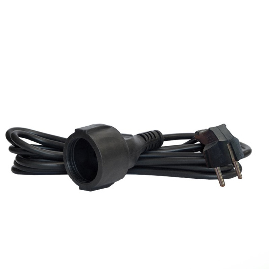 Удлинитель-шнур DOMTOK (2342) 1 место 3м З/К черный 16А 3500Вт IP54 ПВС 3*1 