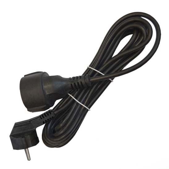 Удлинитель-шнур DOMTOK (2359) 1 место 5м З/К черный 16А 3500Вт IP54 ПВС 3*1 