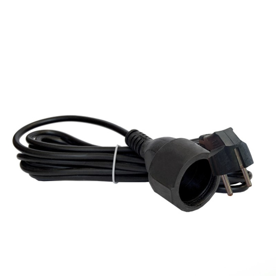 Удлинитель-шнур DOMTOK (2359) 1 место 5м З/К черный 16А 3500Вт IP54 ПВС 3*1 