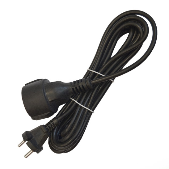 Удлинитель-шнур DOMTOK (2340) 1 место 5м черный 10А 2200Вт IP54 ПВС 2*1 