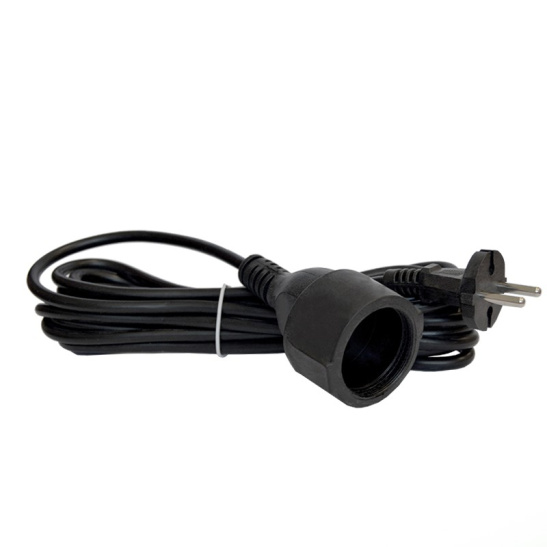 Удлинитель-шнур DOMTOK (2340) 1 место 5м черный 10А 2200Вт IP54 ПВС 2*1 