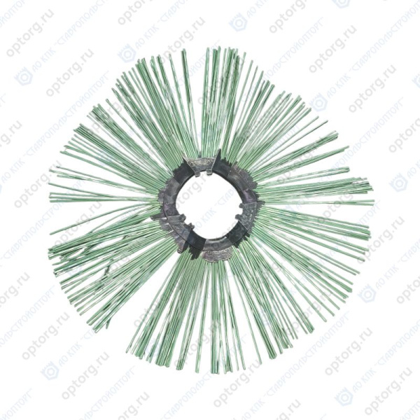 Диск/элемент щеточный D=120х550мм без проставки /полипропилен/ зеленый, гнутый Билайн