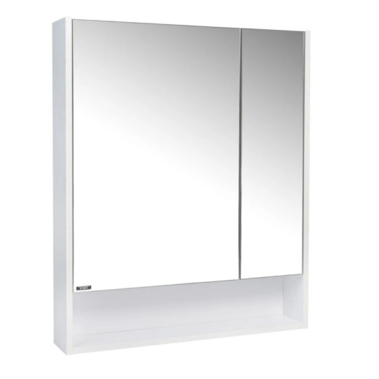 Зеркальный шкаф "Мальта 80 правый/левый (арт. VMAL80BEL-ZSH)", 850x800x134 мм, белый, с полочкой