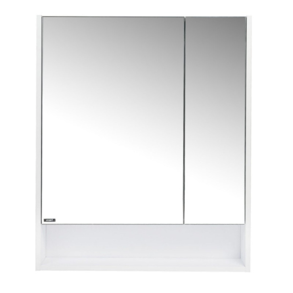 Зеркальный шкаф "Мальта 80 правый/левый (арт. VMAL80BEL-ZSH)", 850x800x134 мм, белый, с полочкой