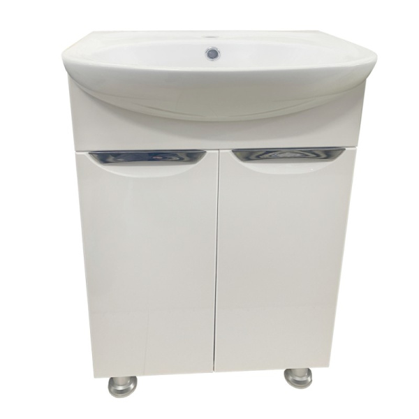 Комплект "Лайт 50 под умывальник Эрика 50" (тумба+умывальник Эрика 50) 820x490x290 мм, эмаль, белый