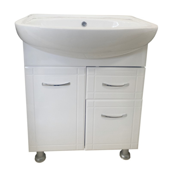 Комплект "Уют 60 под умывальник Эрика 60" (тумба+умывальник Эрика 60) 820x580x390 мм, эмаль, белый