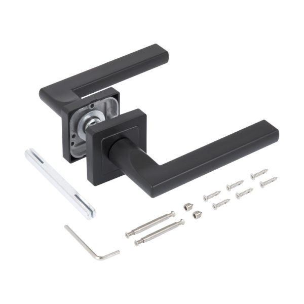 Ручка дверная Р 71 BL матовый черный СТАНДАРТ, Китай