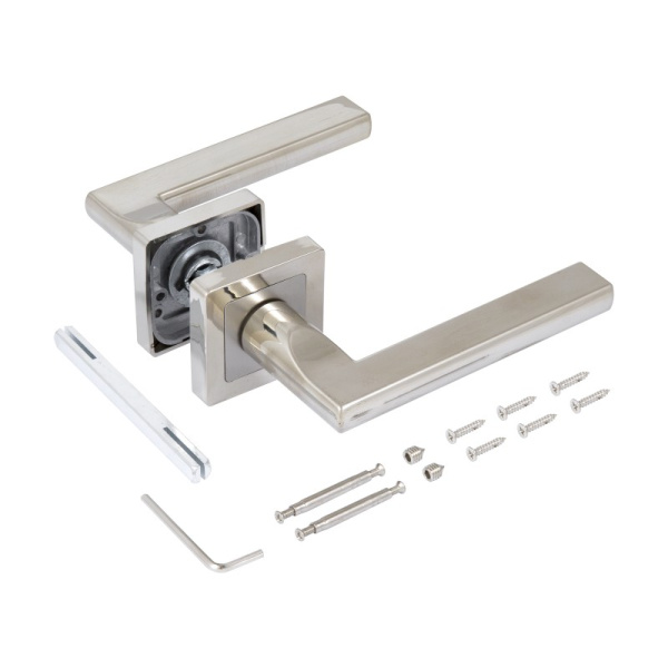 Ручка дверная Р 71 SN матовый никель СТАНДАРТ, Китай