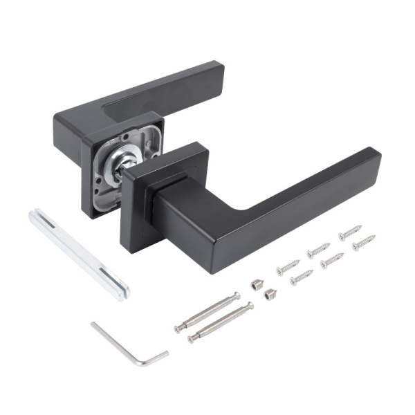 Ручка дверная Р 72 BL матовый черный СТАНДАРТ, Китай