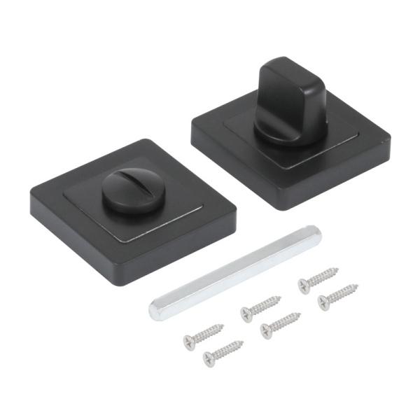 Завертка сантехническая квадратная к ручкам СТАНДАРТ P-BK-S1 BL матовый черный СТАНДАРТ, Китай