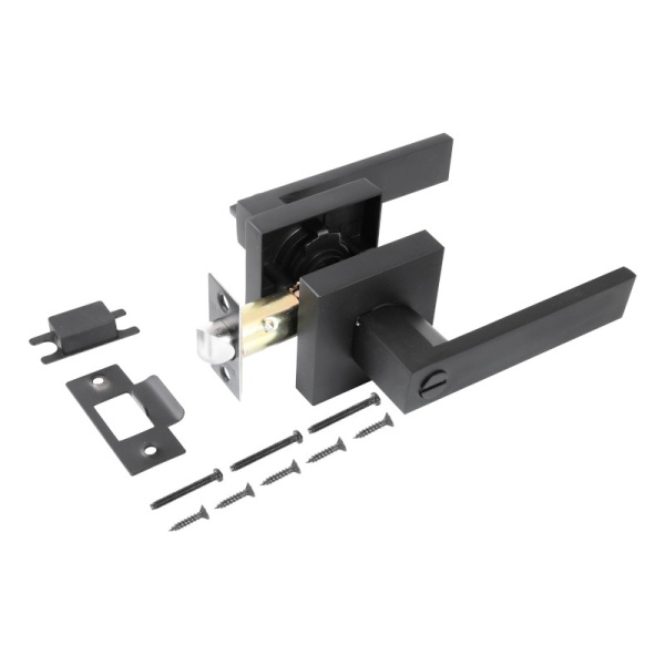 Защелка с фиксатором 8101 ВК BL матовый черный "АЛЛЮР", Китай