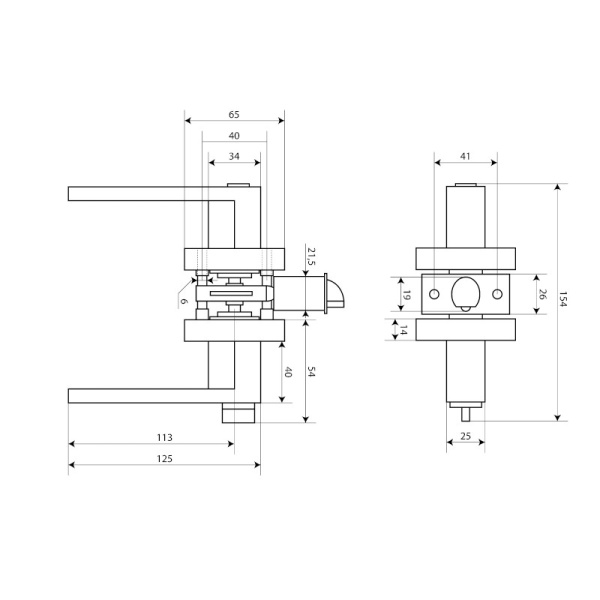 Защелка с фиксатором 8101 ВК BL матовый черный "АЛЛЮР", Китай