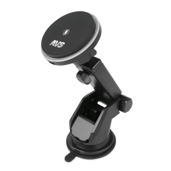 Держатель для смартфонов с беспроводной зарядкой MagSafe, 360°,  магнитный, на приборную панель, подсветка (AH-01-WC) ("AVS") A95191S